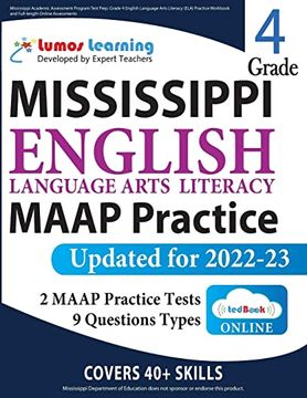 portada Grade 4 English Language Arts Literacy (ELA) Practice Workbook and Full-length Online Assessments: MAAP Study Guide (en Inglés)