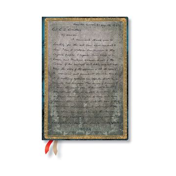 portada Paperblanks | 2024 Frederick Douglass, Letter for Civil Rights | Embellished Manuscripts Collection | 12-Month Flexi | Midi | Horizontal 176 pg | 100 gsm (en Inglés)