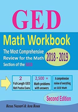 portada Ged Math Workbook 2018 - 2019: The Most Comprehensive Review for the Math Section of the ged Test (in English)