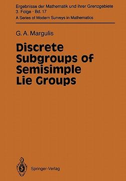 portada discrete subgroups of semisimple lie groups (en Inglés)