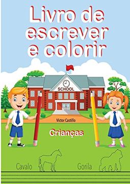 portada Livro de Escrever e Colorir (Edição em Letras Grandes)