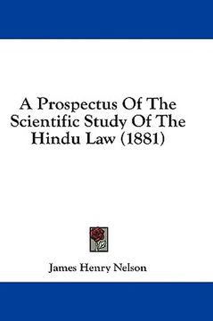 portada a prospectus of the scientific study of the hindu law (1881) (en Inglés)