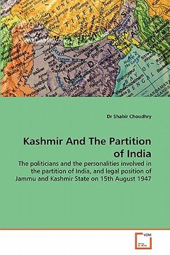 portada kashmir and the partition of india (en Inglés)