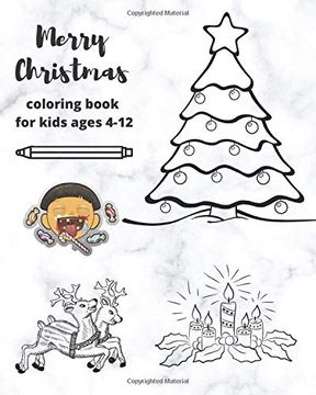 portada Merry Christmas: Coloring Book for Kids Ages 4-12 (en Inglés)