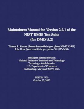 portada Maintainers Manual for Version 2.2.1 of the NIST DMIS Test Suite (for DMIS 5.2) (en Inglés)