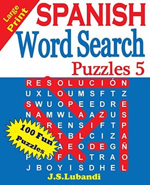portada Large Print Spanish Word Search Puzzles 5: Volume 5 (Sopa de Letras en Español)
