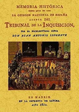 portada Memoria Histórica Acerca del Tribunal de la Inquisición