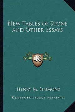 portada new tables of stone and other essays (en Inglés)