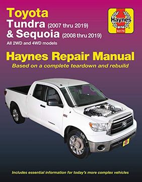 portada Toyota Tundra 2007-19 & Sequoia 2008-19 (en Inglés)