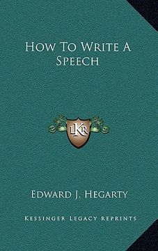 portada how to write a speech (in English)