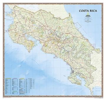 portada Costa Rica, Tubed: Wall Maps Countries & Regions (National Geographic Reference Map) (en Inglés)