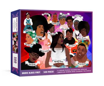 portada Valiente. Negro. Primero. Rompecabezas: Un Rompecabezas y Cartel Celebrando Mujeres Afroamericanas que Cambiaron el Mundo: Rompecabezas Para Adultos y Rompecabezas Para Niños (en Inglés)