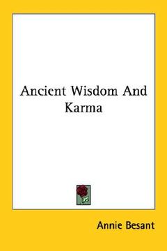 portada ancient wisdom and karma (en Inglés)