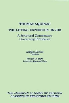 portada the literal exposition on job: a scriptural commentary concerning providence (en Inglés)