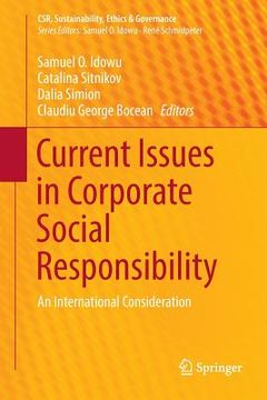 portada Current Issues in Corporate Social Responsibility: An International Consideration (Csr, Sustainability, Ethics & Governance) (in English)