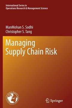 portada Managing Supply Chain Risk (en Inglés)