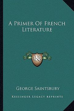 portada a primer of french literature