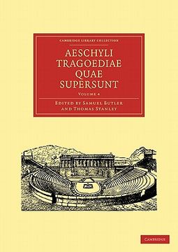 portada Aeschyli Tragoediae Quae Supersunt 4 Volume Paperback Set: Aeschyli Tragoediae Quae Supersunt: Volume 4 Paperback (Cambridge Library Collection - Classics) (en Inglés)