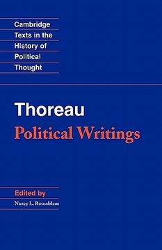 portada Thoreau: Political Writings Paperback (Cambridge Texts in the History of Political Thought) (in English)