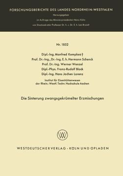 portada Die Sinterung zwangsgekrümelter Erzmischungen (Forschungsberichte des Landes Nordrhein-Westfalen) (German Edition)