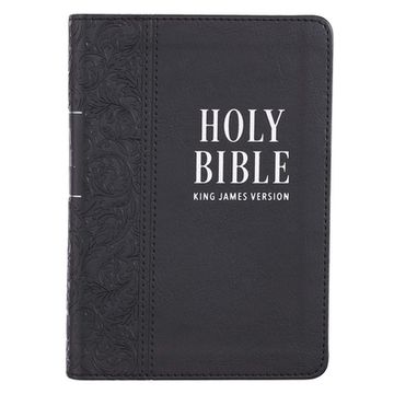 portada Kjv Holy Bible, Compact Large Print Faux Leather red Letter Edition - Ribbon Marker, King James Version, Black (in English)