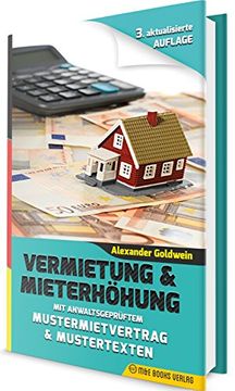 portada Vermietung & Mieterhöhung: Mit Anwaltsgeprüftem Mustermietvertrag & Mustertexten