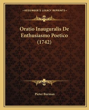 portada Oratio Inauguralis De Enthusiasmo Poetico (1742) (en Latin)