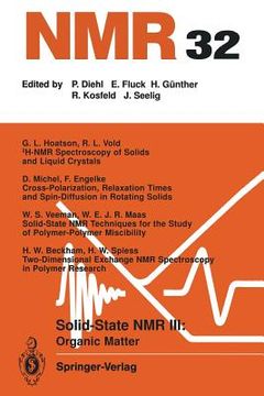 portada solid-state nmr iii organic matter: organic matter