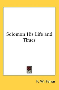 portada solomon: his life and times (en Inglés)