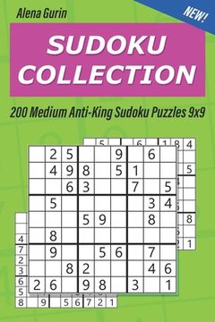 portada Sudoku Collection: 200 Medium Anti-King Sudoku Puzzles 9x9