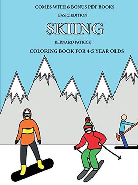 portada Coloring Book for 4-5 Year Olds (Skiing) (in English)