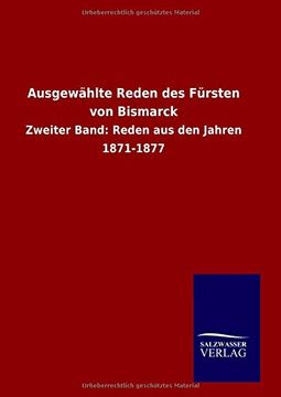 portada Ausgewählte Reden des Fürsten von Bismarck (in German)