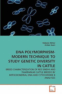 portada dna polymorphism-modern technique to study genetic diversity in cattle (en Inglés)