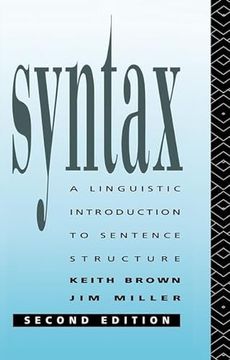 portada Syntax: A Linguistic Introduction to Sentence Structure (en Inglés)