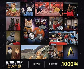 portada Chronicle Books Star Trek Cats 1000-Piece Puzzle (en Inglés)