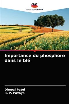 portada Importance du phosphore dans le blé (en Francés)