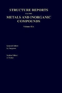 portada structure reports for 1985, volume 52a: section i metal section ii inorganic compounds (in English)