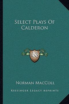 portada select plays of calderon (en Inglés)