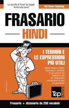 portada Frasario Italiano-Hindi e mini dizionario da 250 vocaboli (Italian Edition)