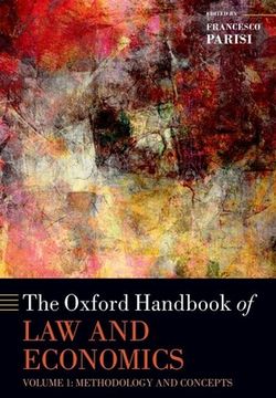portada The Oxford Handbook of law and Economics: Volume i: Methodology and Concepts (Oxford Handbooks) (in English)