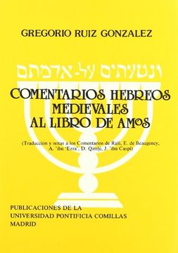 portada Comentarios Hebreos Medievales al Libro de Amós (Estudios)