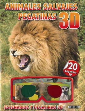 portada Animales Salvajes Pegatinas 3d (in Spanish)