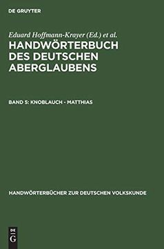 portada Knoblauch - Matthias (Handwã Â¶Rterbã Â¼Cher zur Deutschen Volkskunde) (German Edition) [Hardcover ] (en Alemán)