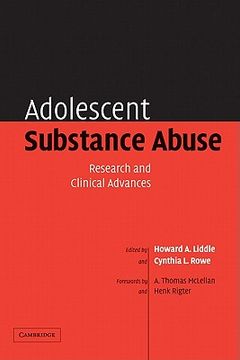 portada Adolescent Substance Abuse Hardback: Research and Clinical Advances (en Inglés)