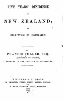 portada Five years' residence in New Zealand, or, Observations on Colonization