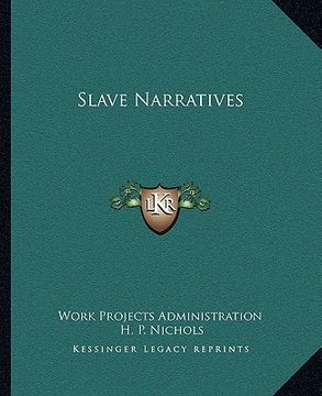 portada slave narratives (in English)