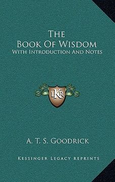 portada the book of wisdom: with introduction and notes (en Inglés)