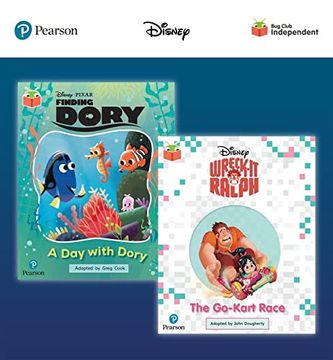 portada Pearson bug Club Disney Year 2 Pack b, Including Orange and Purple Band Readers; Finding Dory: A day With Dory, Wreck-It Ralph: The Go-Kart Race