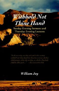 portada withhold not thine hand: evening sermons (en Inglés)