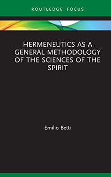 portada Hermeneutics as a General Methodology of the Sciences of the Spirit (Law and Politics) (en Inglés)